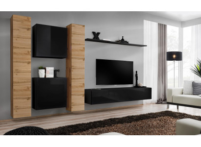 Living room set 6pcs Wall unit Wooden furniture Wardrobe Complete new Wall Shelf