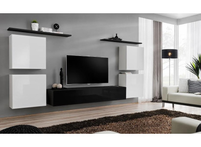 Complete White wall cabinet Wall unit Luxury Living room Sideboard TV Stand Modern