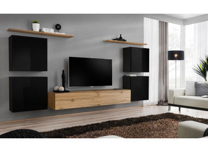 Wall unit Wardrobe Wall shelf Wood Living room Furniture TV Stand Design Sideboard