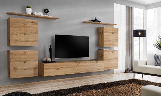 Design wall cabinet Shelf Living room Wood TV stand Wall shelves new wooden furniture