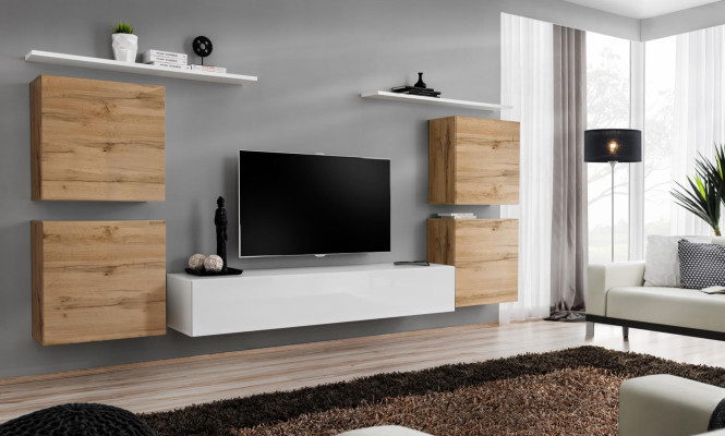 Luxury Living room TV cabinet Wall unit Wall cabinet Shelf tv Wood Wall shelves new