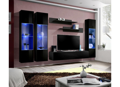 Living room Suite 6-piece wall unit lowboard TV lowboard hanging display case wooden furniture