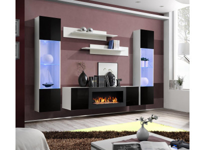 Living room Wall unit TV Lowboard Shelf Luxury Design Set 5 pcs Modern Furniture new