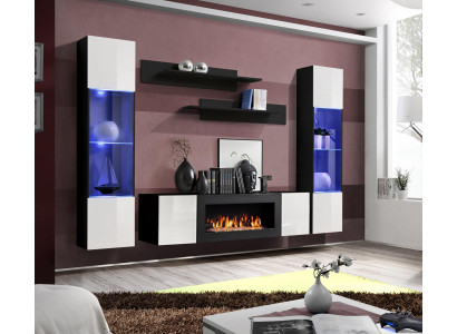 Luxury Wall unit Living room Modern Designer Hanging Display case Sideboard Furnishings