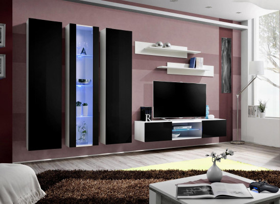 Living room Furnishings TV lowboard hanging display case luxury wall cabinet new