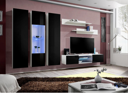 Wall unit White Style Modern Design Sideboard TV Lowboard Wood Wall Cabinet new