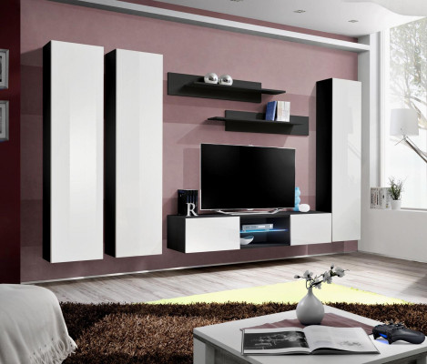 Living room Set Wall unit Wall cabinet TV Stand Luxury Furniture Complete Wood