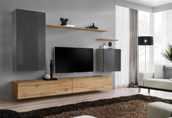 Modern Furniture Luxury Wall unit Living room Furnishings Complete e Set wall cabinet