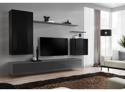 Wall unit Sideboard Wall shelf tv Wardrobe Shelf Wall cabinet Living room Furniture