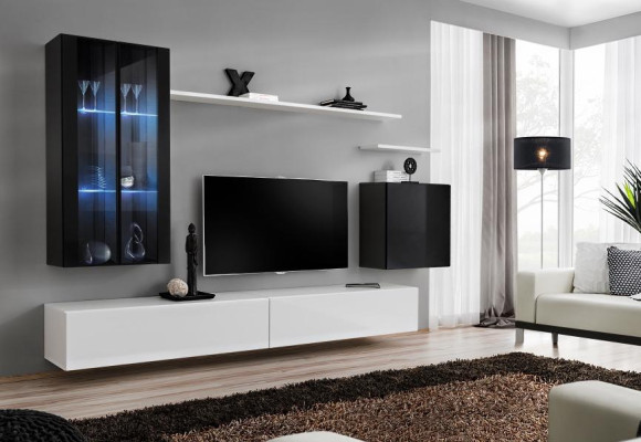 Living room Complete set 7 pieces Living room Furniture Wall unit Wood Furnishings new
