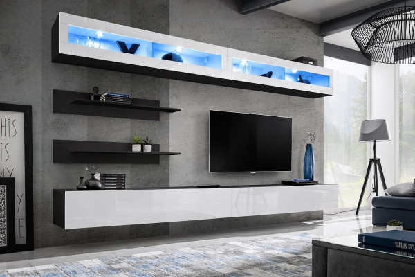 Wall unit Living room set wall cabinet lowboard wall shelf TV lowboard new
