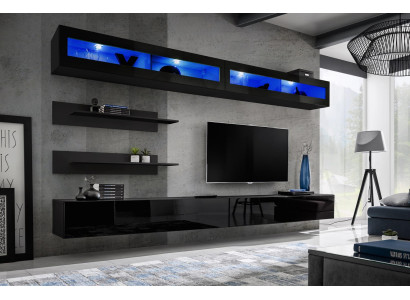 Living room 2x wall cabinet Suite Wall unit wooden furniture TV lowboard new