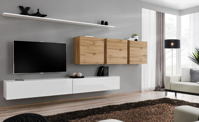 Living room furniture Modern Wall unit Wall cabinet Sideboard TV lowboard Designer