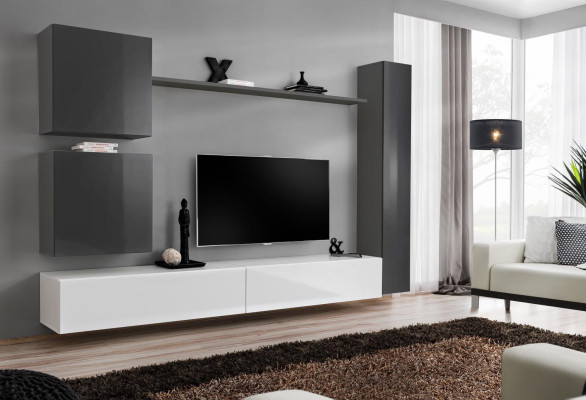 Gray wall cabinet wooden furniture modern wardrobe sideboard wall cabinet new