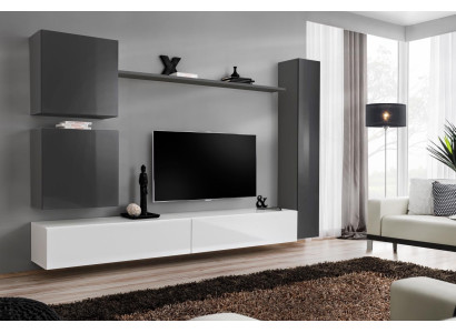 Gray wall cabinet wooden furniture modern wardrobe sideboard wall cabinet new