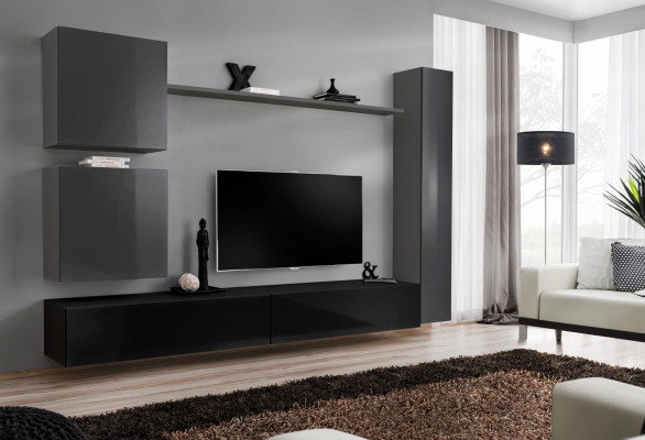 Living room TV-cabinet Wardrobe Wall unit Shelf Luxury wall cabinet TV sideboard set 6 pieces.