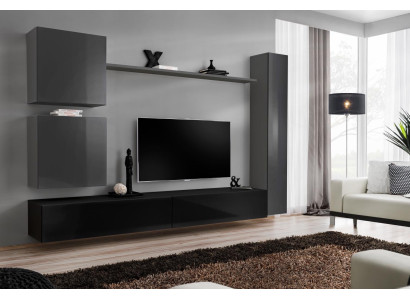 Living room TV-cabinet Wardrobe Wall unit Shelf Luxury wall cabinet TV sideboard set 6 pieces.