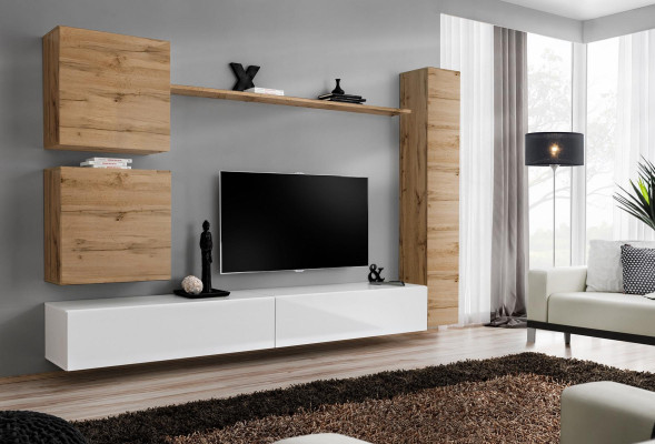 Living room furniture Wall unit Designer Wall Shelf TV lowboard Sideboard wooden furniture