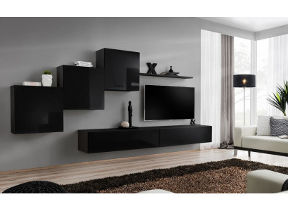 Living room Set Wall unit Wall cabinets TV lowboard Wall Shelf Sideboard Complete