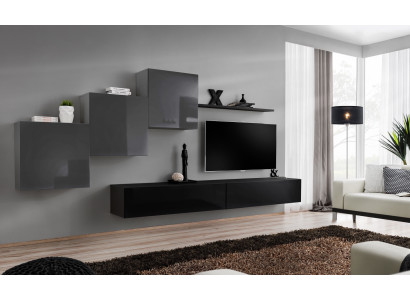 Modern Black TV Stand Wall unit Living room furniture Cabinets Furniture new