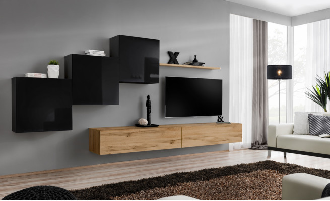 Wall unit Brown TV Stand Set Living room furniture TV Stand Sideboard Wall shelf new