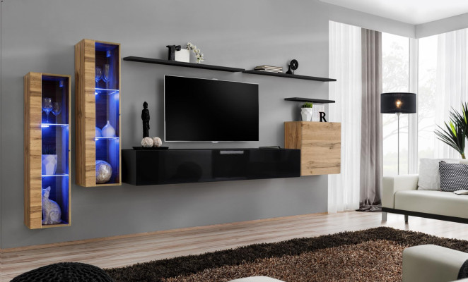 Luxury Furniture Wall unit Sideboard Designer Wall Cabinet Furnishings TV Lowboard