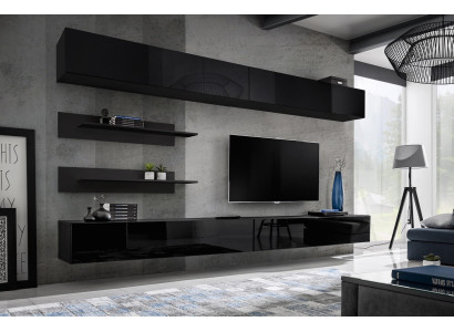 Living room Wall Shelf Suite 6pcs. Design Wall unit wall cabinet design