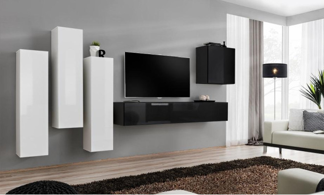 Living room wall cabinet luxury suite TV lowboard modern furniture wood designer