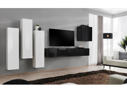 Living room wall cabinet luxury suite TV lowboard modern furniture wood designer