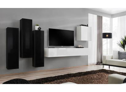 Living room Suite Wall unit Complete Set Lowboard TV Lowboard Wood Furniture
