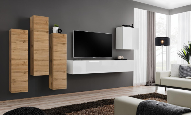 Living room Wall unit Wall cabinet Sideboard Furnishings TV Stand Modern