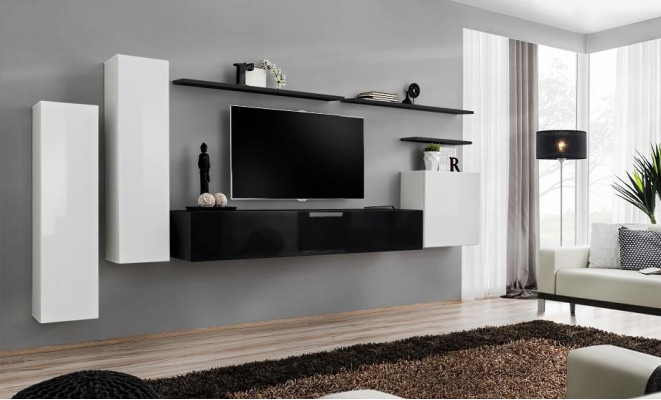 Wall unit Wall cabinet Wardrobe TV lowboard Sideboard Shelf Living room Furnishings