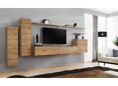 Braun Wall unit Living room Furniture Modern wall shelves Designer style new TV lowboard