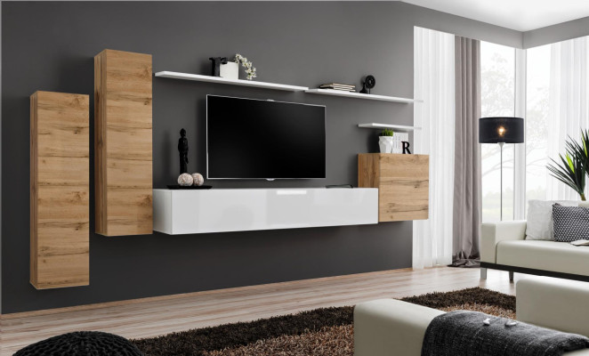 Wall unit Living room Set 7-piece TV stand new Shelf Luxury Modern Design Furniture