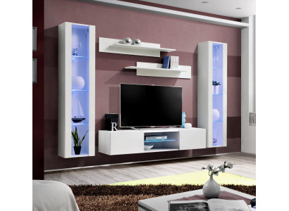 Wall unit hanging display case living room TV lowboard sideboard wall shelves complete
