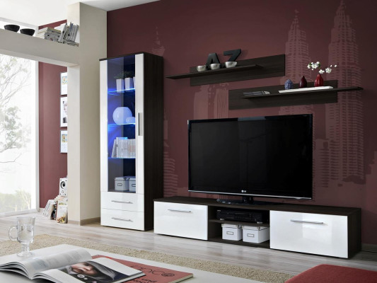High Gloss TV Lowboard Living room Black Lowboard Modern Furnishings Wood Furniture