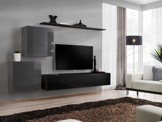 Wall unit Hanging Wardrobe Modern Design Living room Luxury Furniture Wall Shelves