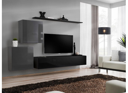 Wall unit Hanging Wardrobe Modern Design Living room Luxury Furniture Wall Shelves