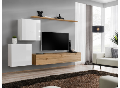 Modern wall unit living room designer sideboard TV stand 4 pieces. new