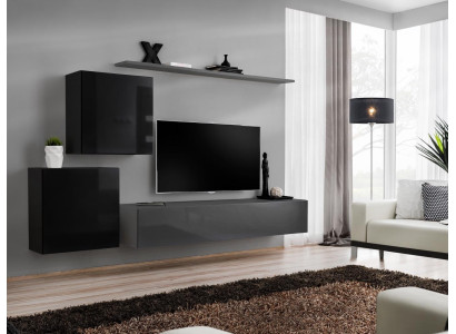 Living room furniture Set Designer Wall unit Sideboard 2x wall cabinet 4-piece Designer new