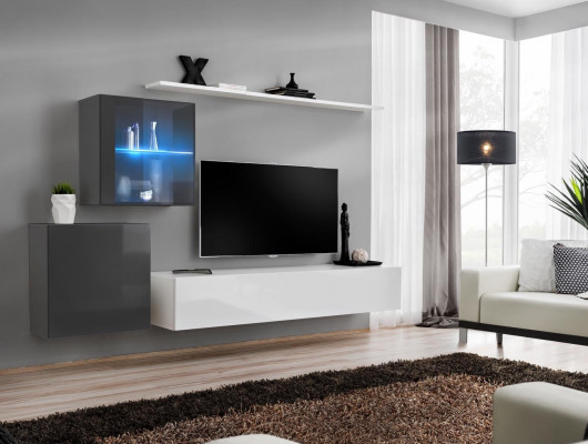 Luxury Set Modern Wall unit Living room furniture Wall Shelf Furniture TV Lowboard Suite