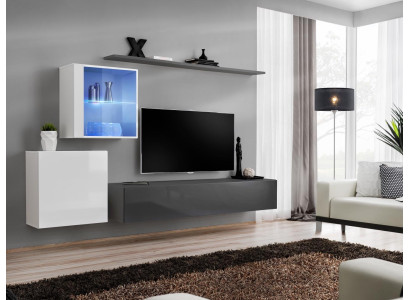 Wall unit wooden furniture wall cabinet designer wall shelf complete furniture designer