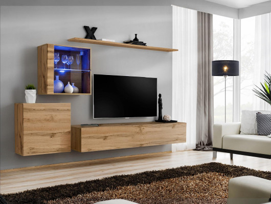Wall unit Modern TV Stand Living room Furniture Design Wall Shelves Complete