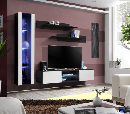 Luxury Wall unit Furnishings Hanging Display case Living room Designer Suite Wall Shelves