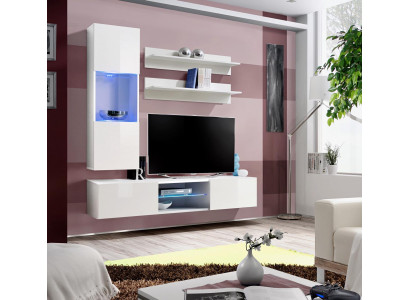 Wall unit luxury living room furniture TV lowboard complete e 4 pieces designer furnishings