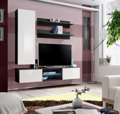 Living room furniture set 4-piece wall unit wall cabinet design modern wardrobe wall shelves