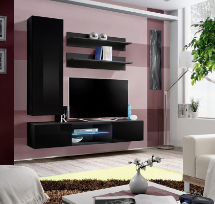 Suite Wall unit Luxury Set Living room furniture Wall cabinet Wall shelves Wardrobe new