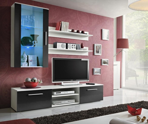 Wall unit Wall Wardrobe Modern design TV cabinet TV lowboard new Wall shelves