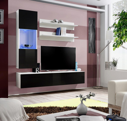 Luxury wooden furniture Wall unit Designer Furnishings Complete Set 4 pcs Living room