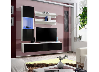 Luxury wooden furniture Wall unit Designer Furnishings Complete Set 4 pcs Living room